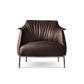 Barrel Chair 31.49" L x 33.46" W x 31.49" H Arms Included Barrel Accent Chair Coffee Faux Leather Clearhalo 'Accent Chairs' 'accent_chairs' 'Chairs & Seating' 'furn' 'furn_accent_chairs' 'Furniture' 'Living Room Furniture' 5163461
