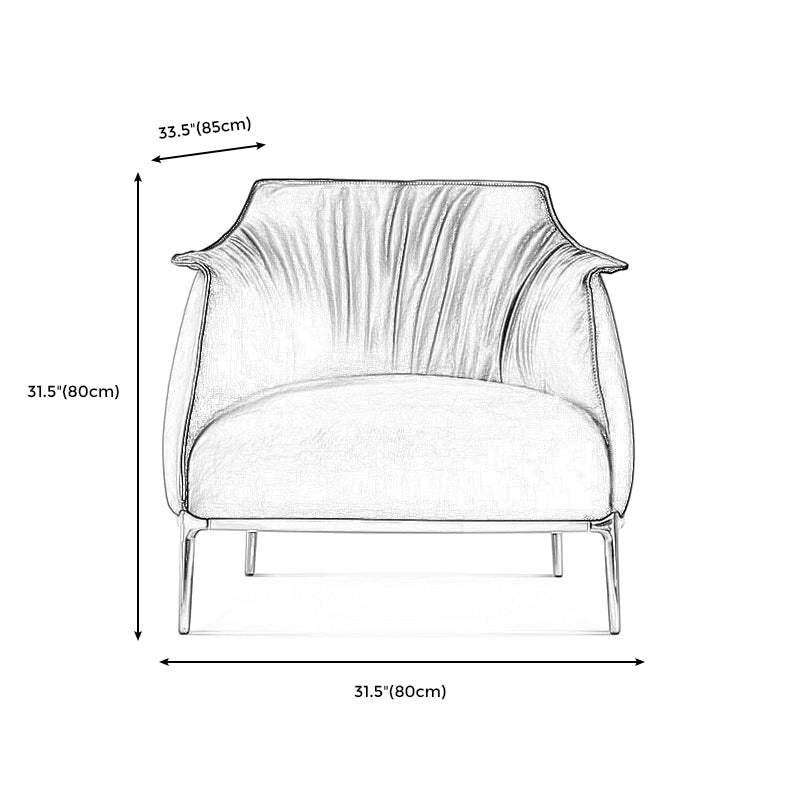 Barrel Chair 31.49" L x 33.46" W x 31.49" H Arms Included Barrel Accent Chair Clearhalo 'Accent Chairs' 'accent_chairs' 'Chairs & Seating' 'furn' 'furn_accent_chairs' 'Furniture' 'Living Room Furniture' 5163466