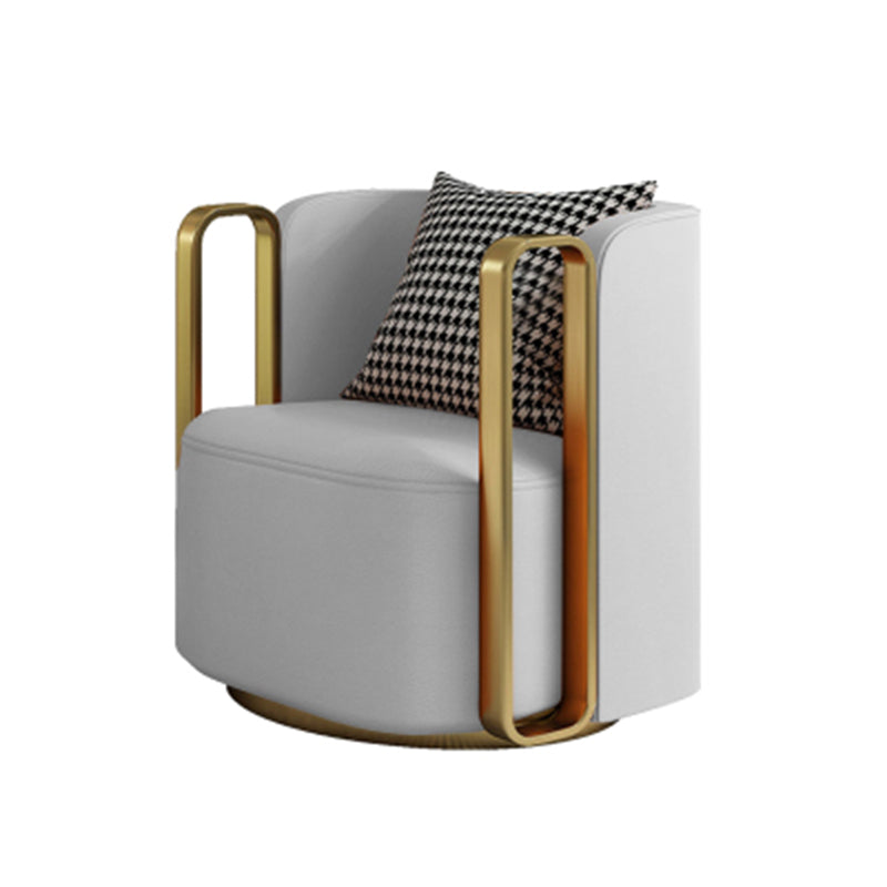 Barrel Chair 28.74" L x 31.49" W x 27.55" H Swivel Barrel Accent Chair for Living Room