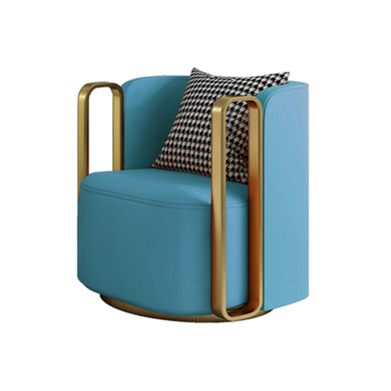 Barrel Chair 28.74" L x 31.49" W x 27.55" H Swivel Barrel Accent Chair for Living Room