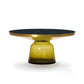 Modern Style Cocktail Table Black Table with Glass Base Round Coffee Table 29.5"L x 29.5"W x 15"H Golden Clearhalo 'Coffee & Accent Tables' 'End & Side Tables' 'end_side_tables' 'furn' 'furn_end_side_tables' 'Furniture' 'Living Room Furniture' 5163545