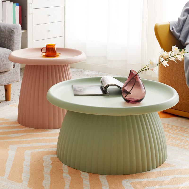 Modern Style Cocktail Table Acrylic Material Multi-color Selection Round Coffee Table