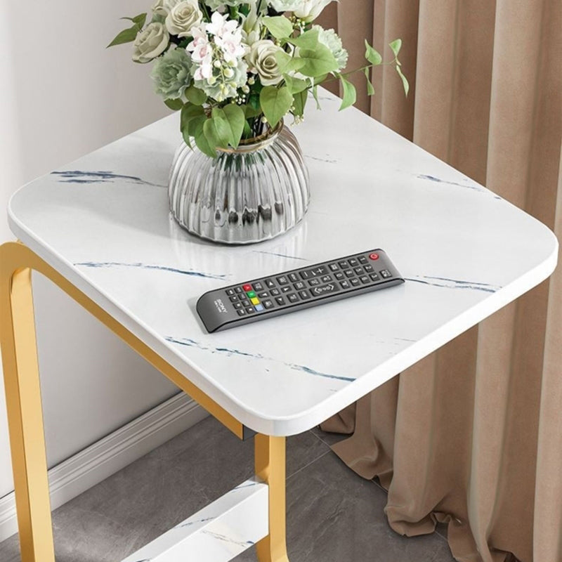 Ironcraft C Tavolo laterale tavolo da ginnastica quadrata con scaffale per soggiorno