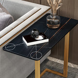 21,6 "rechteckige Schiefer -Top -Seitentisch Ironcraft C Endtabelle