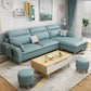Flared Arms Sofa with Ottoman Included and Storage for 3 People