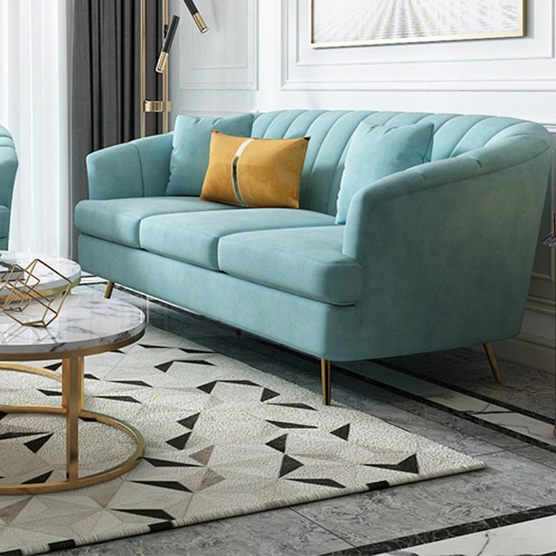 Sofá de almohada cosida con brazos inclinados para tres personas 31.5 "altura