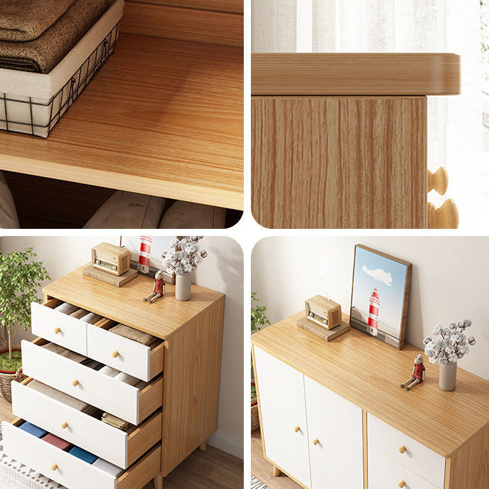 Server da pranzo bianco in legno ingegnerizzato in stile moderno per cucina