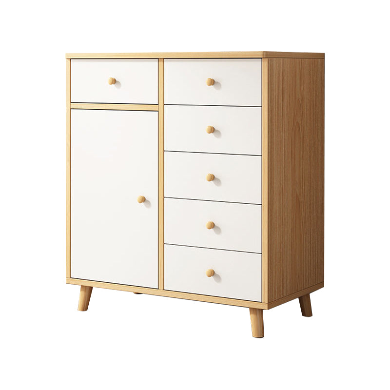 Server da pranzo bianco in legno ingegnerizzato in stile moderno per cucina