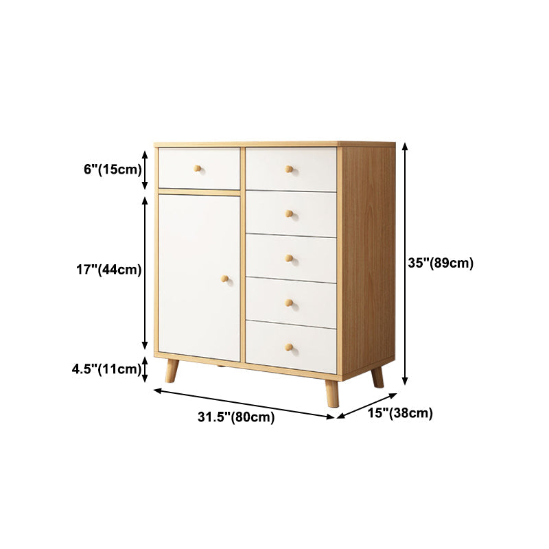 Server da pranzo bianco in legno ingegnerizzato in stile moderno per cucina