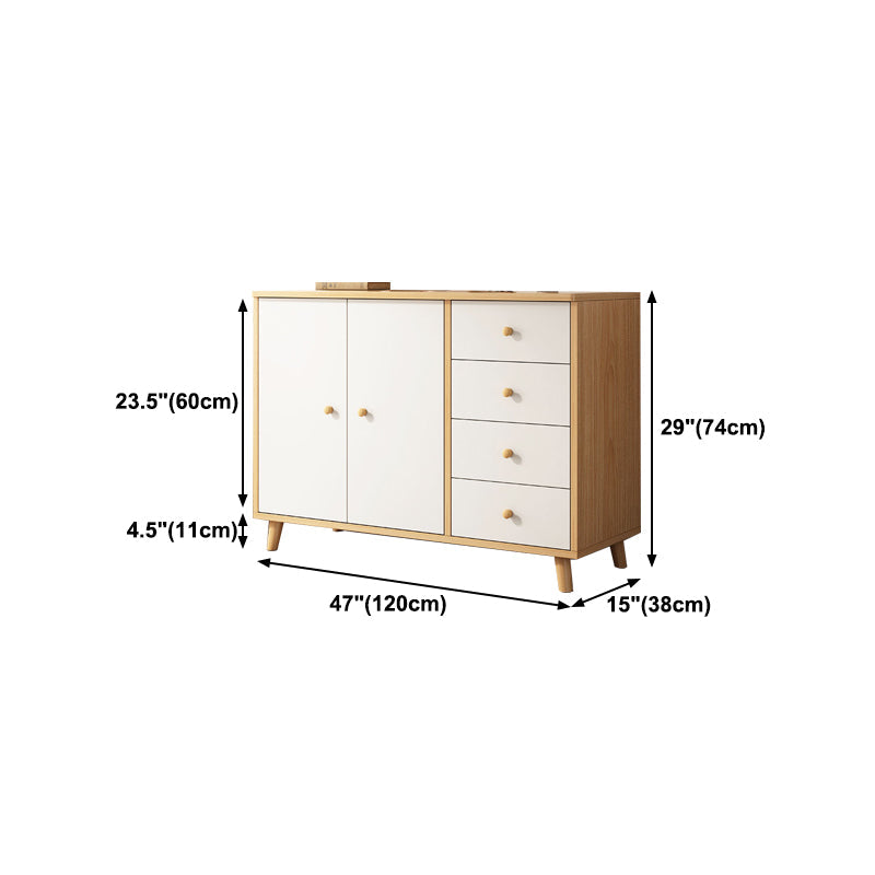 Server da pranzo bianco in legno ingegnerizzato in stile moderno per cucina