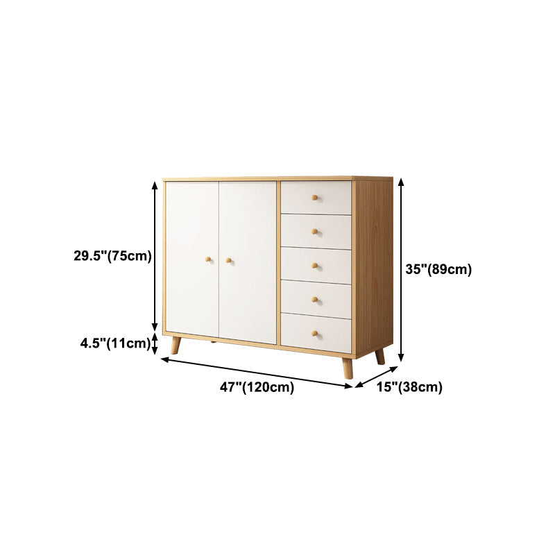 Server da pranzo bianco in legno ingegnerizzato in stile moderno per cucina