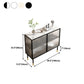 Glam Style Server Metal Frame Dining Server with Glass Door for Home Use