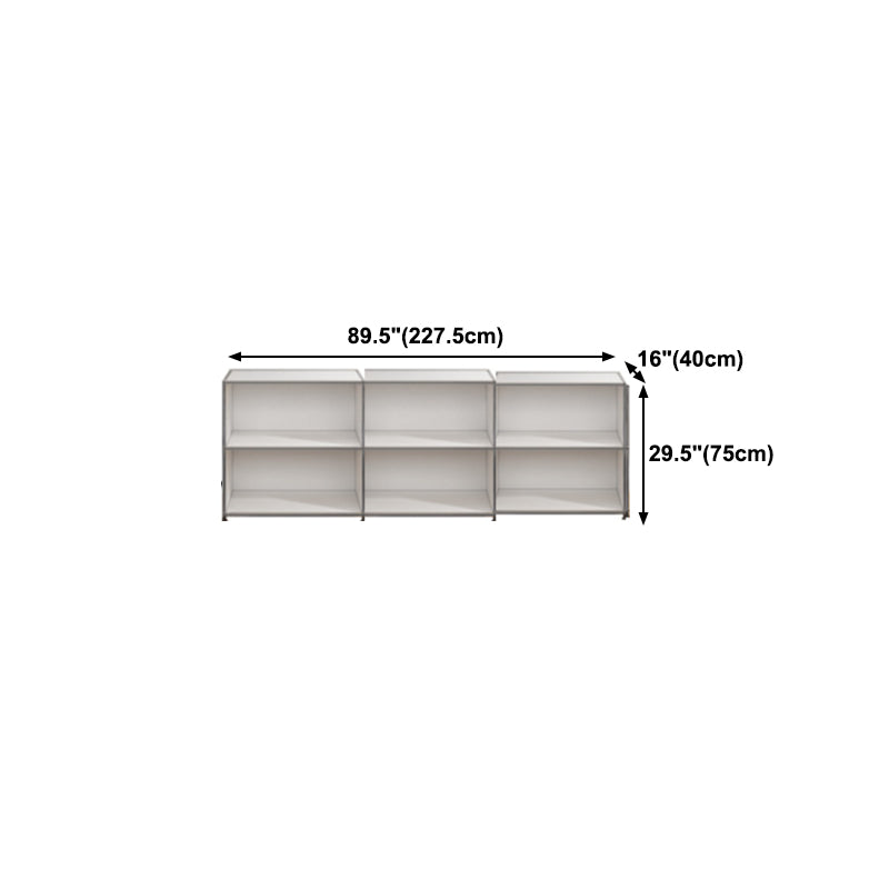Sideboard in metallo moderno in metallo bianco sideboard da pranzo con spazio