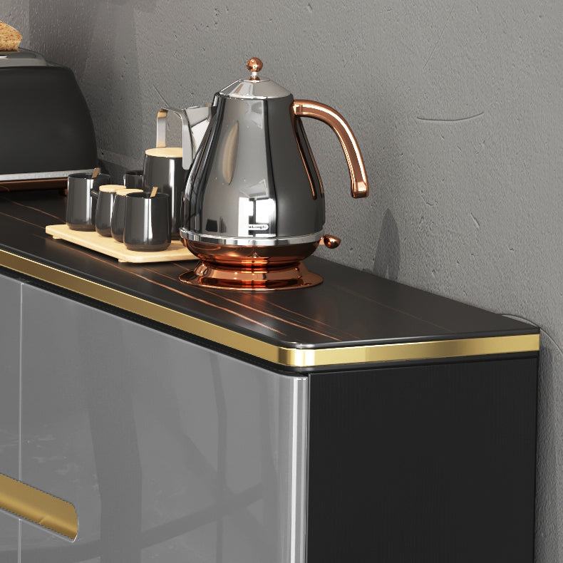 Glam Style Sideboard Gray Dining Sideboard Buffet for Living Room and Kitchen Clearhalo 'buffet_sideboard' 'Buffets & Sideboards' 'furn' 'furn_buffet_sideboard' 'Furniture' 'Kitchen & Dining Furniture' 5164108