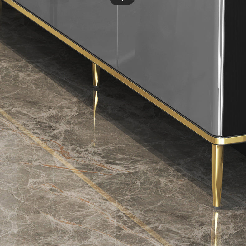 Glam Style Sideboard Gray Dining Sideboard Buffet for Living Room and Kitchen Clearhalo 'buffet_sideboard' 'Buffets & Sideboards' 'furn' 'furn_buffet_sideboard' 'Furniture' 'Kitchen & Dining Furniture' 5164115