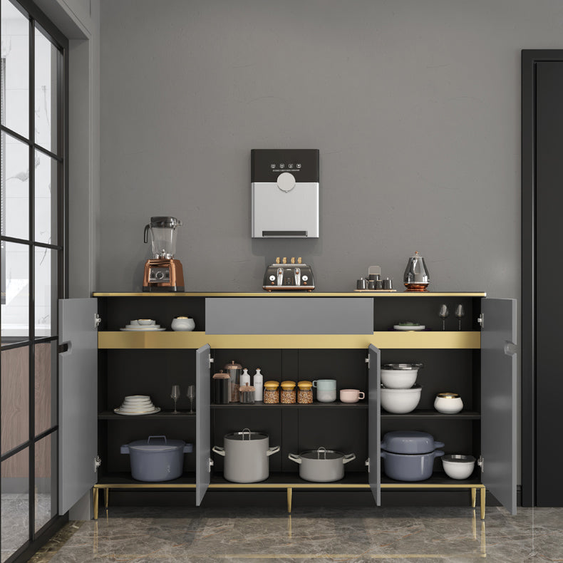 Glam Style Sideboard Gray Dining Sideboard Buffet for Living Room and Kitchen Clearhalo 'buffet_sideboard' 'Buffets & Sideboards' 'furn' 'furn_buffet_sideboard' 'Furniture' 'Kitchen & Dining Furniture' 5164120