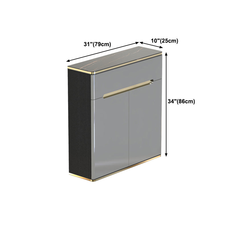 Glam Style Sideboard Gray Dining Sideboard Buffet for Living Room and Kitchen Clearhalo 'buffet_sideboard' 'Buffets & Sideboards' 'furn' 'furn_buffet_sideboard' 'Furniture' 'Kitchen & Dining Furniture' 5164122