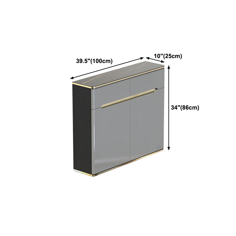 Glam Style Sideboard Gray Dining Sideboard Buffet for Living Room and Kitchen Clearhalo 'buffet_sideboard' 'Buffets & Sideboards' 'furn' 'furn_buffet_sideboard' 'Furniture' 'Kitchen & Dining Furniture' 5164123