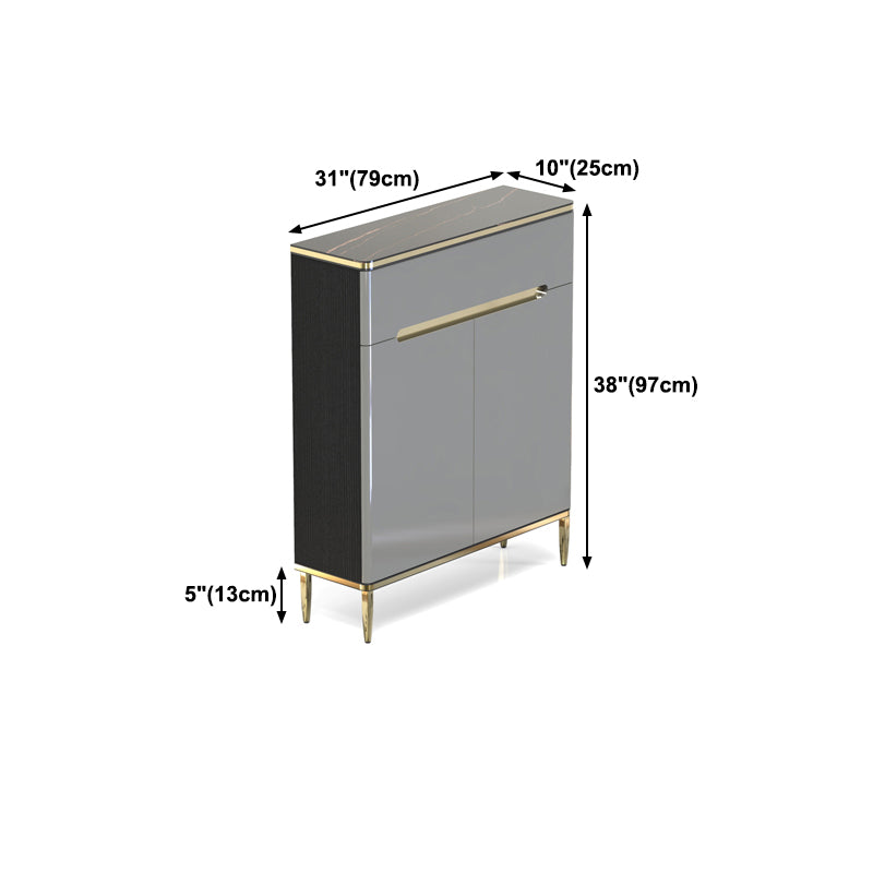 Glam Style Sideboard Gray Dining Sideboard Buffet for Living Room and Kitchen Clearhalo 'buffet_sideboard' 'Buffets & Sideboards' 'furn' 'furn_buffet_sideboard' 'Furniture' 'Kitchen & Dining Furniture' 5164129