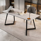 Contemporary Style Sintered Stone Desk Metal Sled Base Office Desk Clearhalo 'furn' 'furn_office_desk' 'Furniture' 'Office Desks' 'Office Furniture' 'office_desk' 5164271