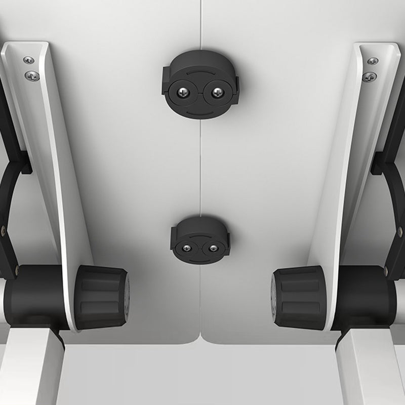 Bureau de bureau en bois moderne avec roues de roues roues blancs de bureau rectangulaire blanc pour le bureau