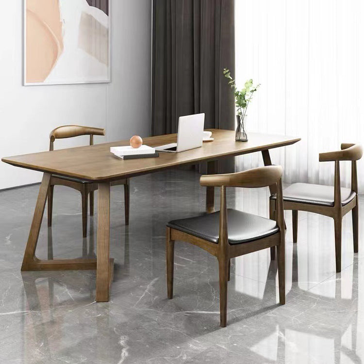 Scrivania di scrittura in legno di pino rettangolare contemporanea scrivania per casa