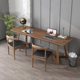 Scrivania di scrittura in legno di pino rettangolare contemporanea scrivania per casa