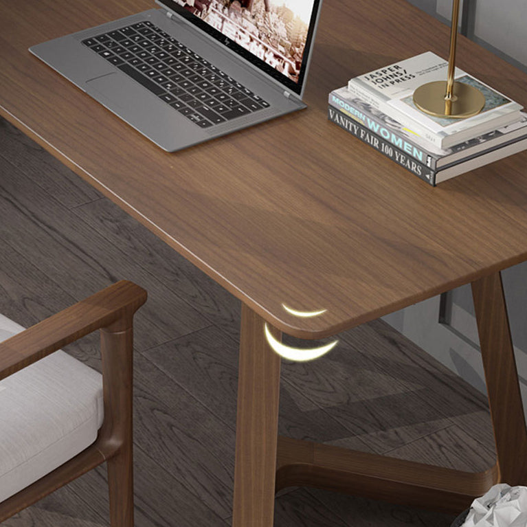 Scrivania di scrittura in legno di pino rettangolare contemporanea scrivania per casa