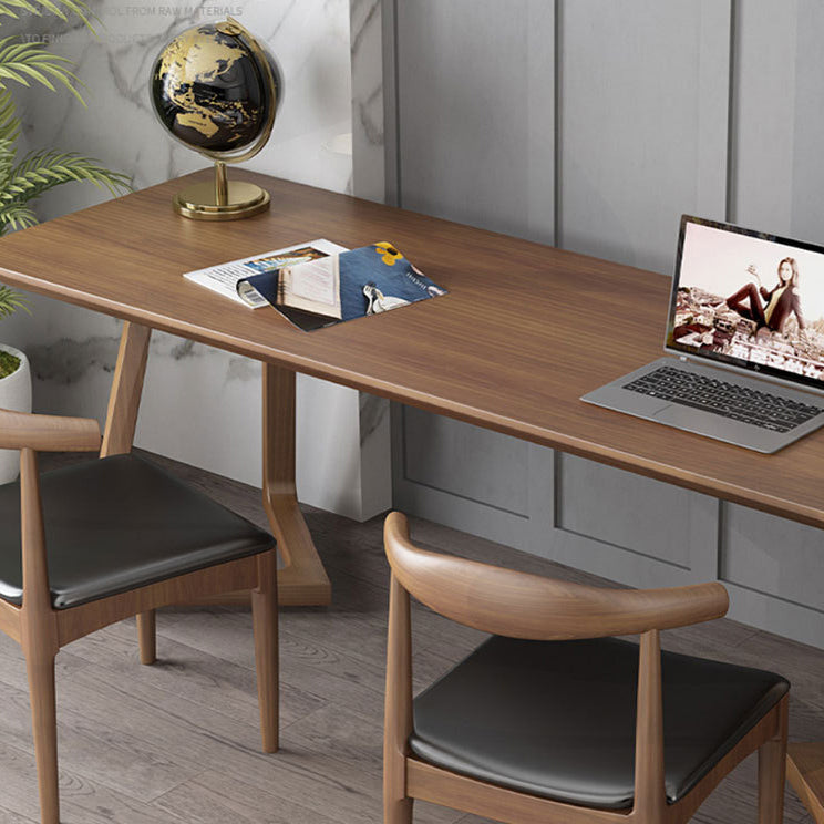 Scrivania di scrittura in legno di pino rettangolare contemporanea scrivania per casa