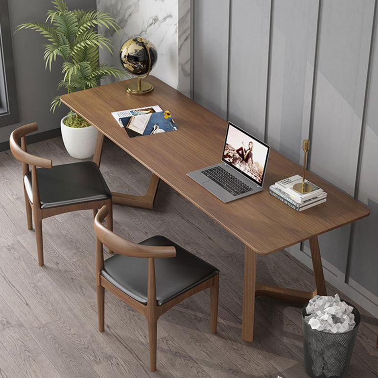 Scrivania di scrittura in legno di pino rettangolare contemporanea scrivania per casa