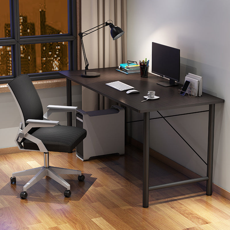 Contemporary Engineered Wood Desk H-Shape Base Desk for Home Office Clearhalo 'furn' 'furn_office_desk' 'Furniture' 'Office Desks' 'Office Furniture' 'office_desk' 5164343