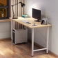 Contemporary Engineered Wood Desk H-Shape Base Desk for Home Office 31"L x 16"W x 30"H Natural Clearhalo 'furn' 'furn_office_desk' 'Furniture' 'Office Desks' 'Office Furniture' 'office_desk' 5164344