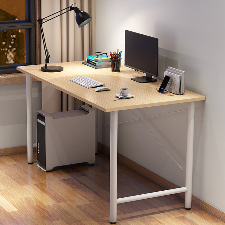 Contemporary Engineered Wood Desk H-Shape Base Desk for Home Office 39.4"L x 23.6"W x 29.5"H Natural Clearhalo 'furn' 'furn_office_desk' 'Furniture' 'Office Desks' 'Office Furniture' 'office_desk' 5164346
