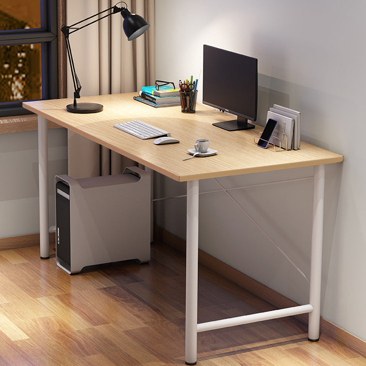 Contemporary Engineered Wood Desk H-Shape Base Desk for Home Office 47.2"L x 23.6"W x 29.5"H Natural Clearhalo 'furn' 'furn_office_desk' 'Furniture' 'Office Desks' 'Office Furniture' 'office_desk' 5164347