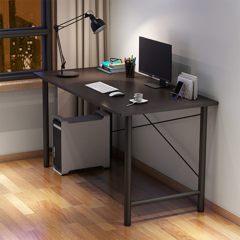 Contemporary Engineered Wood Desk H-Shape Base Desk for Home Office 39.4"L x 23.6"W x 29.5"H Black Clearhalo 'furn' 'furn_office_desk' 'Furniture' 'Office Desks' 'Office Furniture' 'office_desk' 5164352