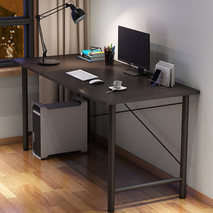 Contemporary Engineered Wood Desk H-Shape Base Desk for Home Office 47.2"L x 23.6"W x 29.5"H Black Clearhalo 'furn' 'furn_office_desk' 'Furniture' 'Office Desks' 'Office Furniture' 'office_desk' 5164353