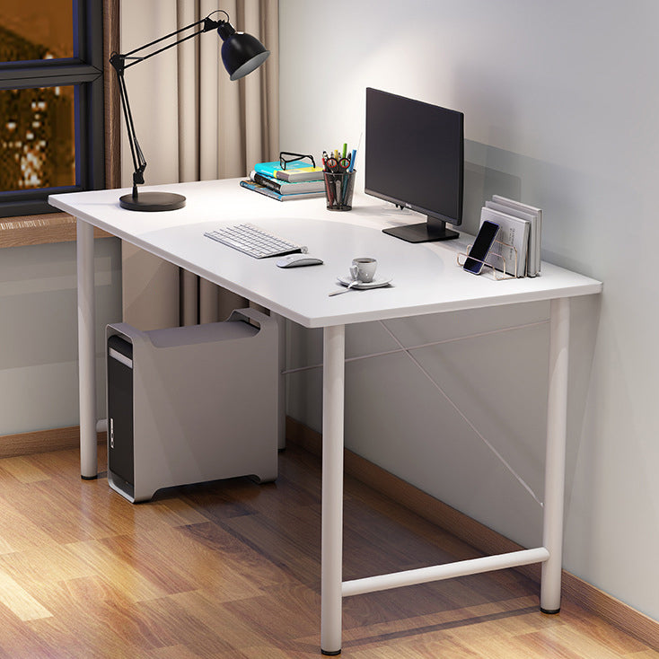 Contemporary Engineered Wood Desk H-Shape Base Desk for Home Office 39.4"L x 23.6"W x 29.5"H White Clearhalo 'furn' 'furn_office_desk' 'Furniture' 'Office Desks' 'Office Furniture' 'office_desk' 5164361