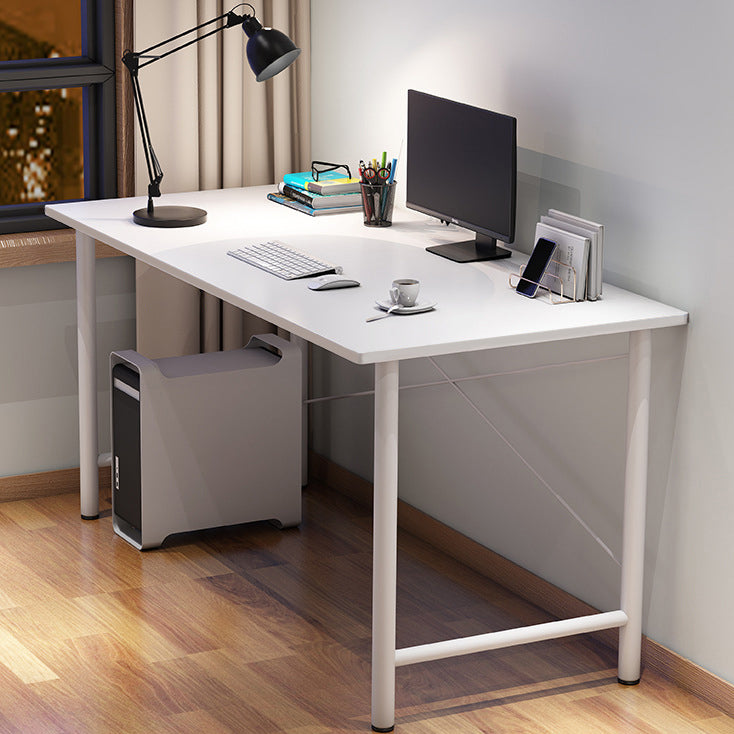 Contemporary Engineered Wood Desk H-Shape Base Desk for Home Office 47.2"L x 23.6"W x 29.5"H White Clearhalo 'furn' 'furn_office_desk' 'Furniture' 'Office Desks' 'Office Furniture' 'office_desk' 5164365