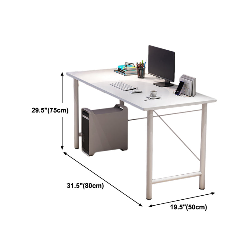 Contemporary Engineered Wood Desk H-Shape Base Desk for Home Office Clearhalo 'furn' 'furn_office_desk' 'Furniture' 'Office Desks' 'Office Furniture' 'office_desk' 5164367