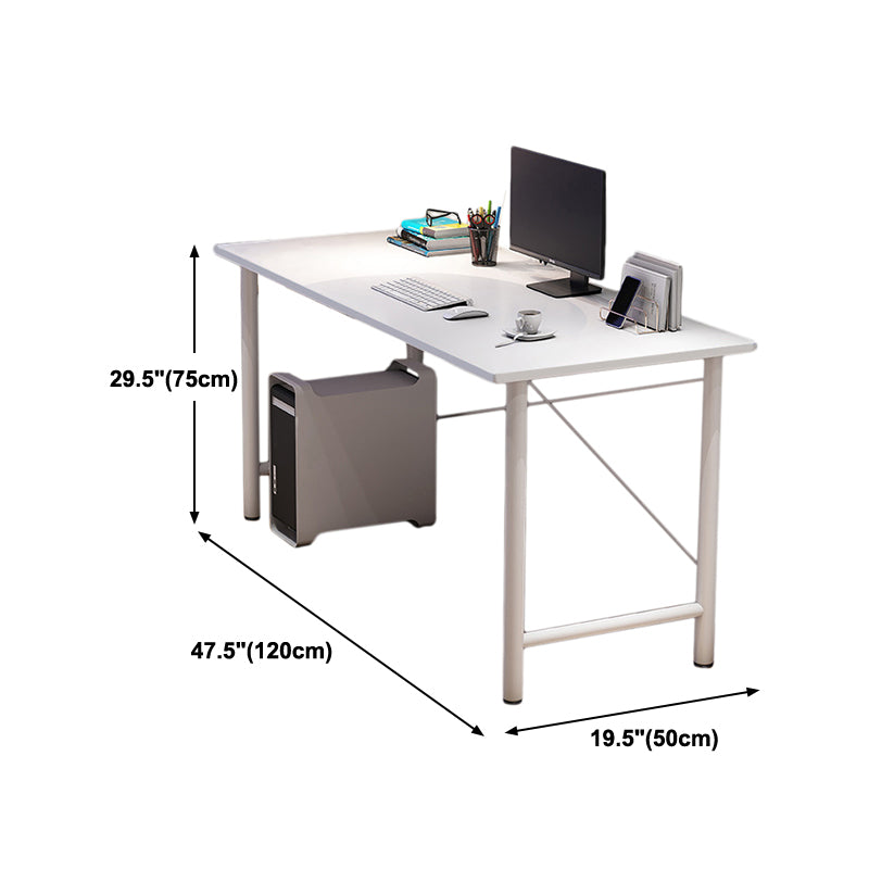 Contemporary Engineered Wood Desk H-Shape Base Desk for Home Office Clearhalo 'furn' 'furn_office_desk' 'Furniture' 'Office Desks' 'Office Furniture' 'office_desk' 5164370