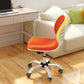 Mid Back Conference Chair Steel Frame Upholstered Chair with Caster Wheels