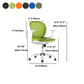 Mid Back Conference Chair Steel Frame Upholstered Chair with Caster Wheels