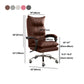 Faux Leather Office Executive Chair Modern Padded Arms Task Chair