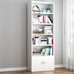 Contemporary Style Metal Bookcase Closed Back Bookshelf for Home Office