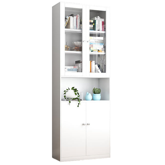 Contemporary Style Metal Bookcase Closed Back Bookshelf for Home Office