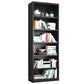 Contemporary Style Metal Bookcase Closed Back Bookshelf for Home Office