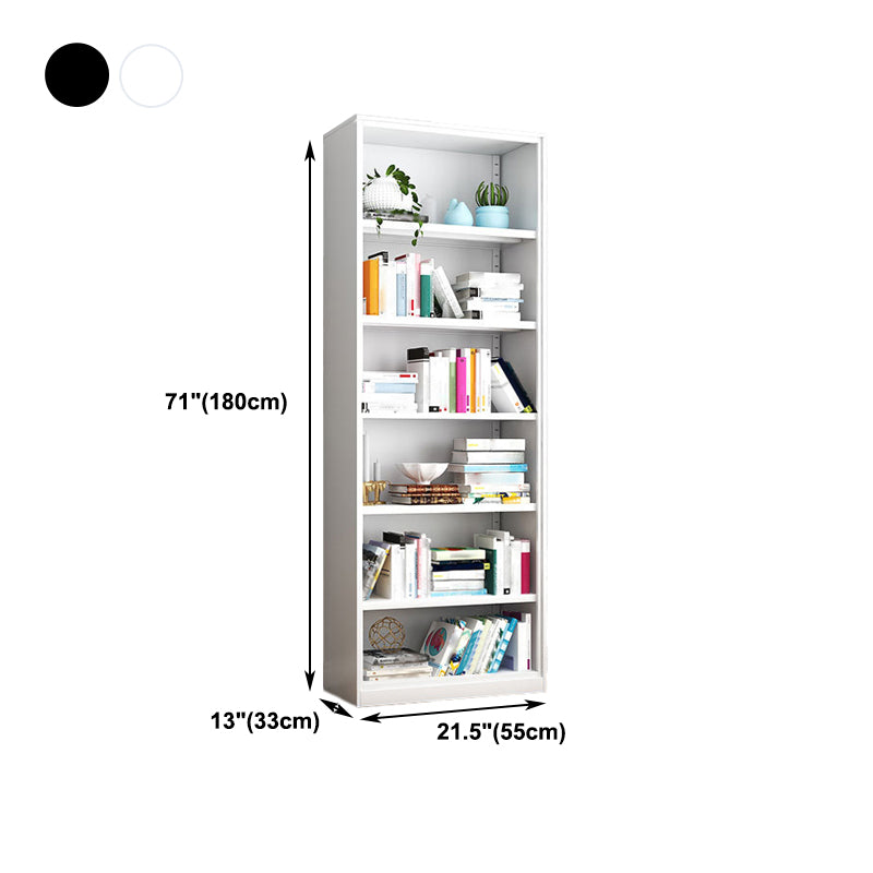 Contemporary Style Metal Bookcase Closed Back Bookshelf for Home Office