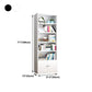 Contemporary Style Metal Bookcase Closed Back Bookshelf for Home Office