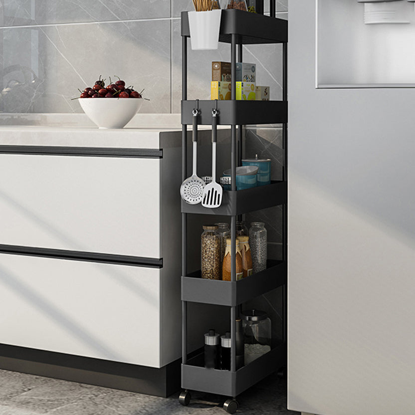 Modern Style Bookshelf Open Back Vertical Bookcase with Caster Wheels Clearhalo 'Bookcases' 'furn' 'furn_bookcases' 'Furniture' 'Office Furniture' 5164686