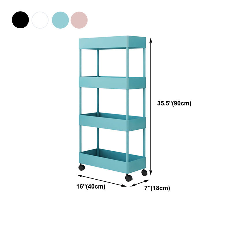 Modern Style Bookshelf Open Back Vertical Bookcase with Caster Wheels Clearhalo 'Bookcases' 'furn' 'furn_bookcases' 'Furniture' 'Office Furniture' 5164705